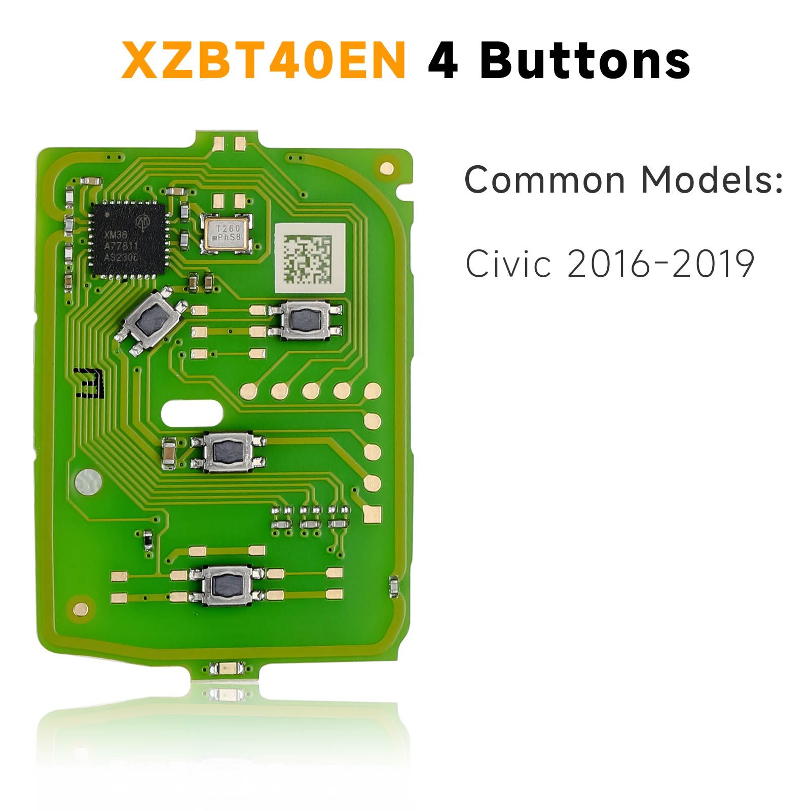 XHORSE XZBT40EN 4 boutons HON.D PCB spéciaux pour Honda Civic 2016-2019 5pcs / lot