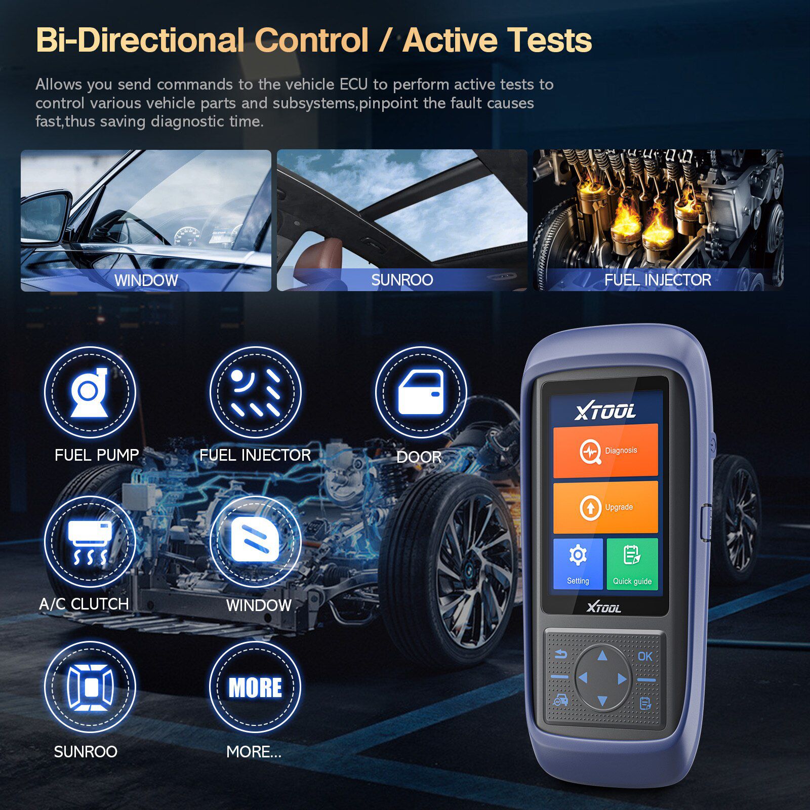 Xtool A30 pro Touch Screen OBD2 Automotive diagnostics Tools 15 Reset features DPF TPMS SAS Oil EPB immo Free Update