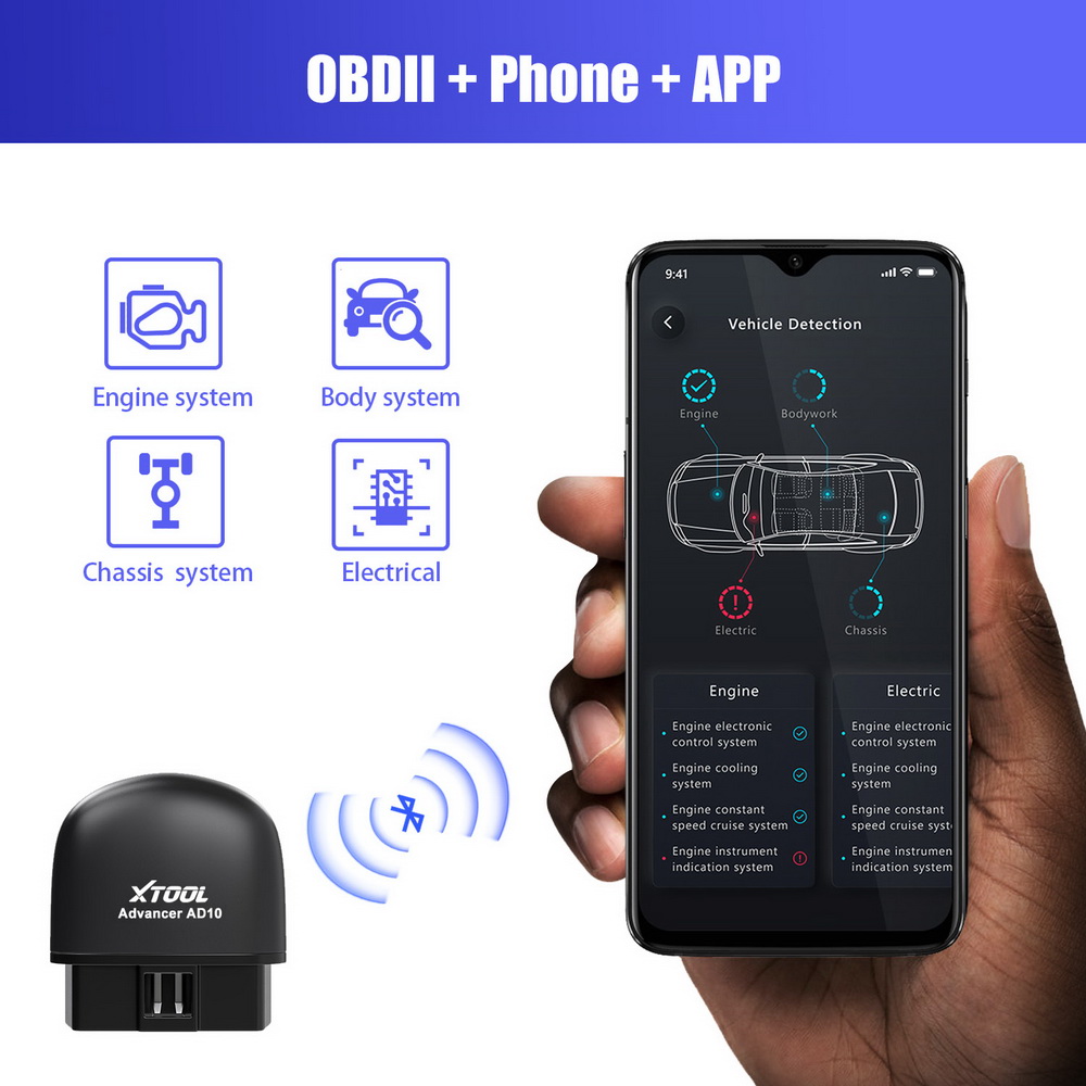 XTOOL AD10 ELM327 scanner de diagnostic avancé OBD2
