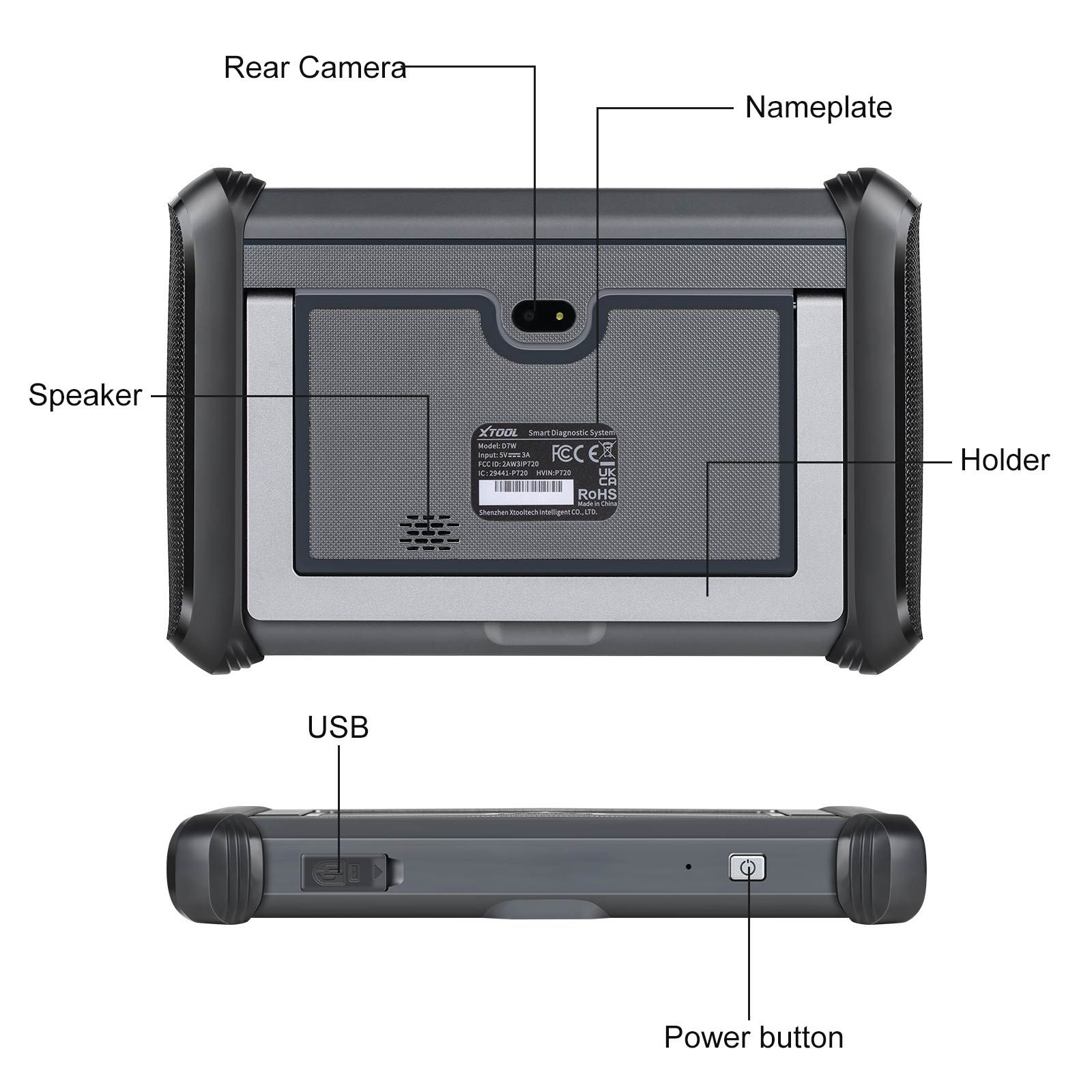 XTOOL D7W D7WIFI Bidirectionnel Tous les systèmes Diagnostique & Programmateur clé Support ECU Codage CAN FD & DOIP 40+ Services