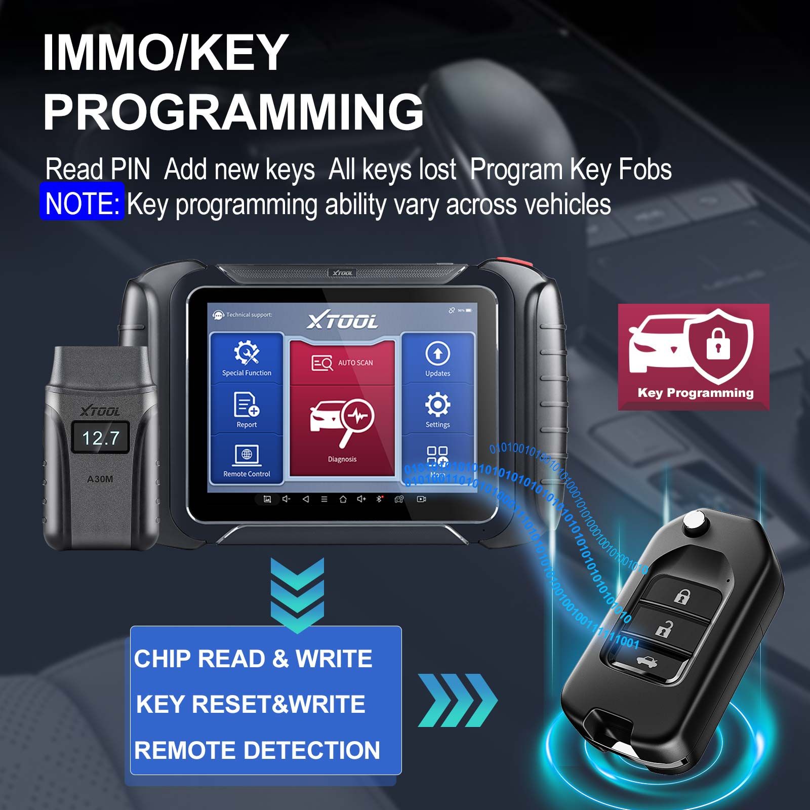 XTOOL D8BT test actif complet de l'outil de diagnostic du système avec 38 fonctions de service Support de codage de l'ECU CAN FD