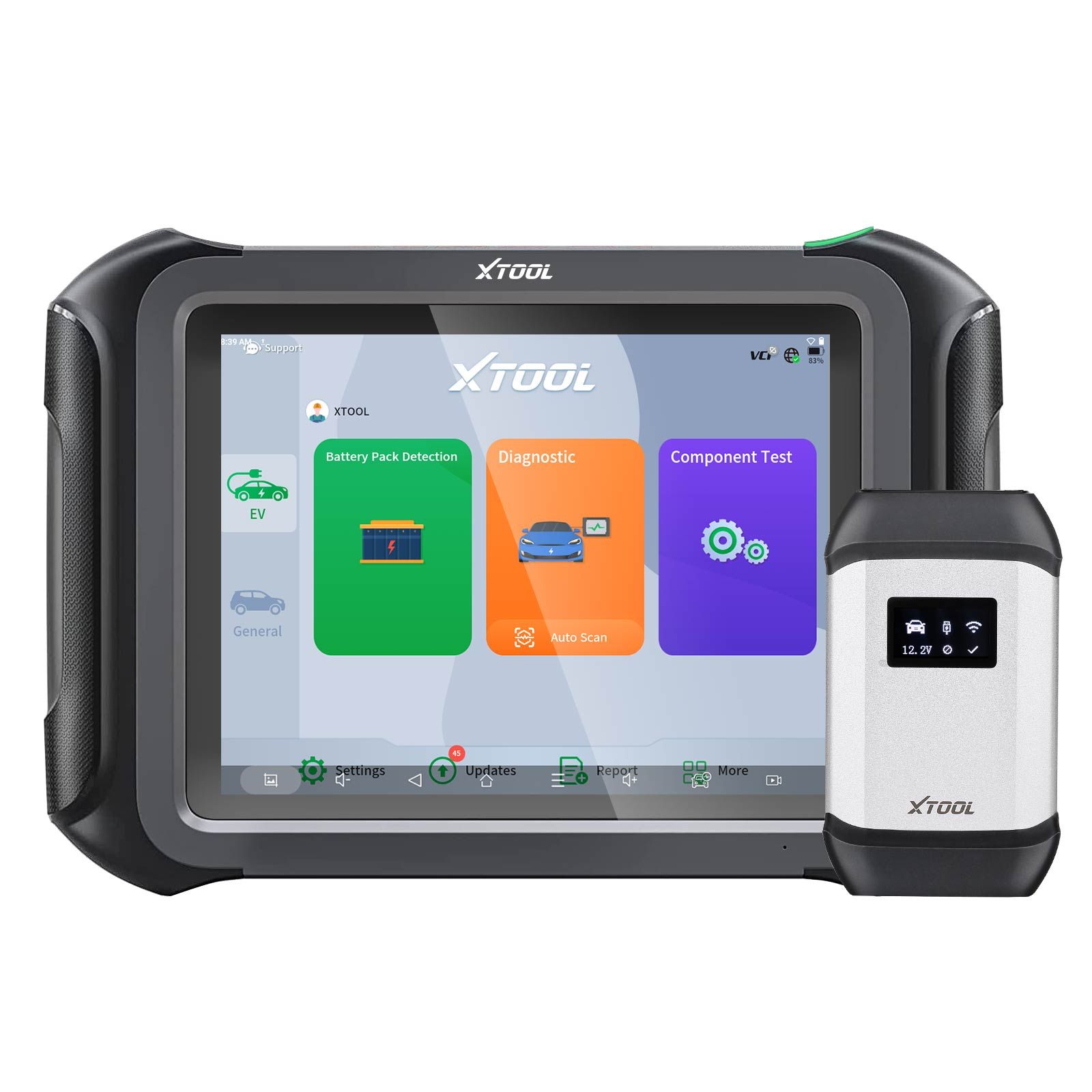 Support de la tablette de diagnostic des véhicules électriques XTOOL D9 EV DoIP et CAN-FD pour Tesla pour BYD avec la détection de la batterie