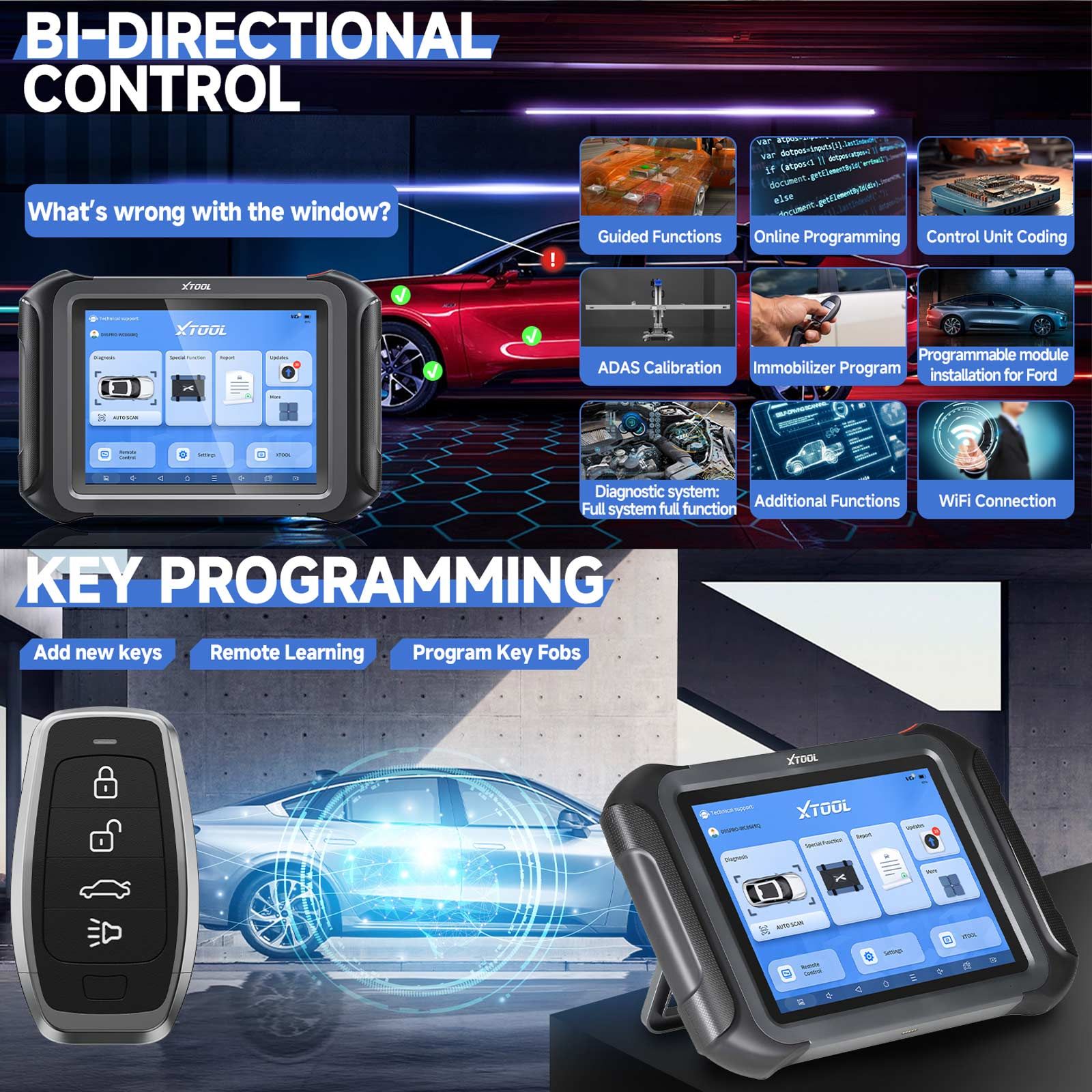 2025 XTOOL D9S Pro plus KS-1 KS01 Smart Key Emulator et KC501 Key & Chip Programmer pour Toyota / Lexus / Scion Toutes les clés perdues Pas besoin de démontage
