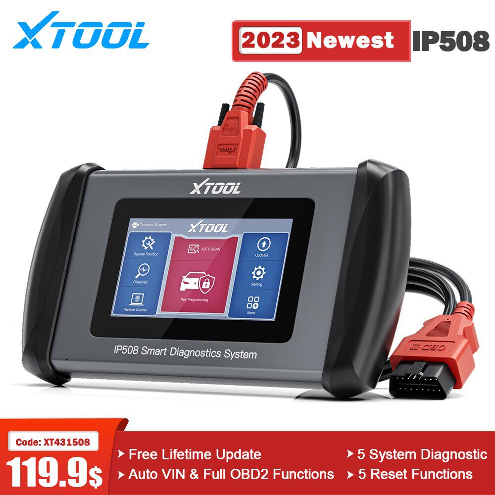 Xtool inplus ip508 OBD2 5 outil de diagnostic du système voiture ABS SRS at scanner de moteur avec EPB Oil 6 Réinitialisation automatique vin en ligne mise à jour gratuite