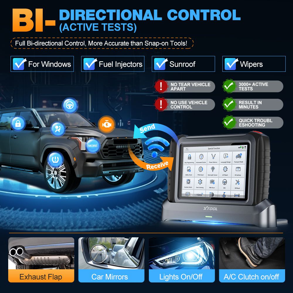 2025 XTOOL INPLUS IP919Pro Support d'outil de diagnostic sans fil bidirectionnel de tous les systèmes DOIP / CANFD & FCA, programmation d'ECU pour BBV, plan d'essai pour BMW