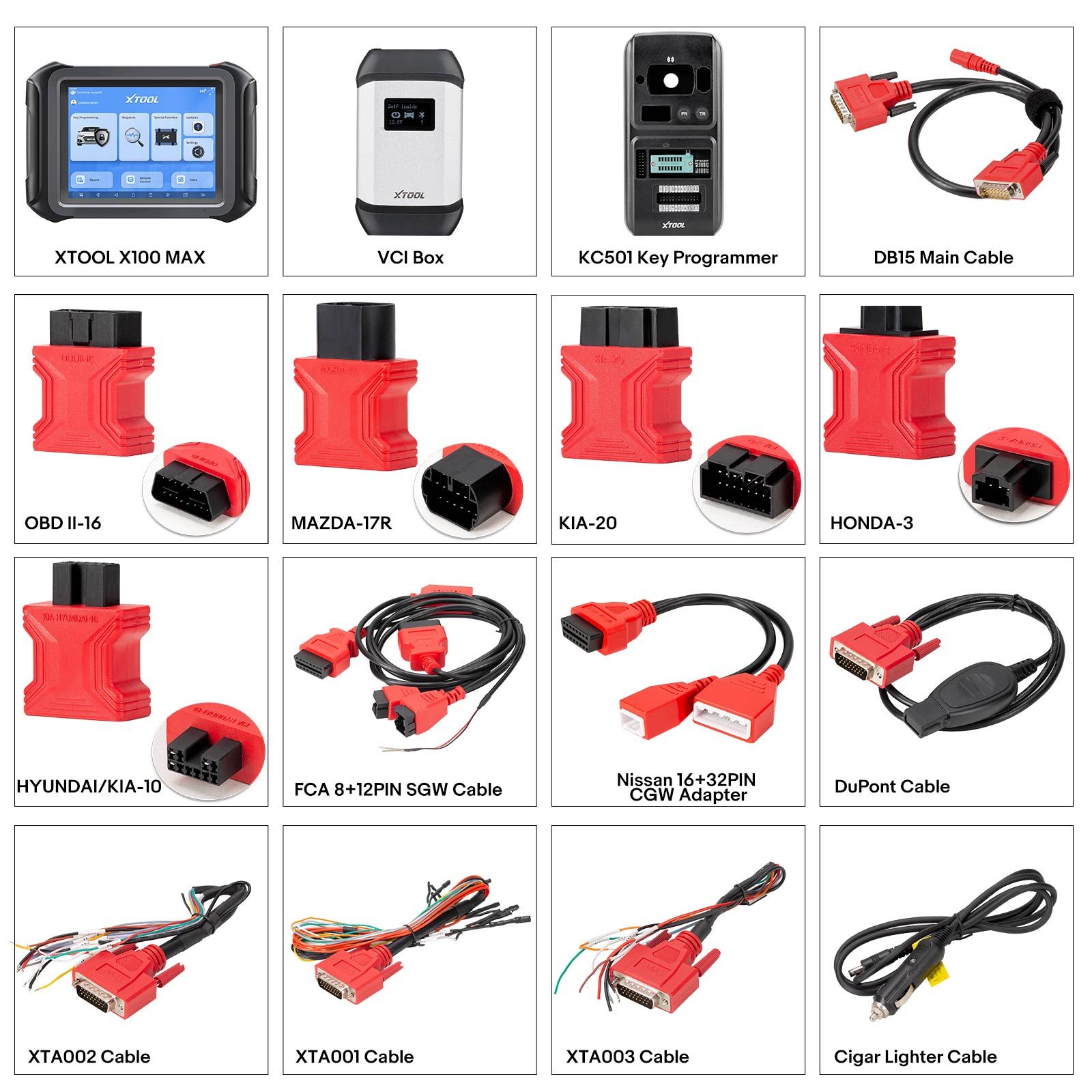 2025 XTOOL X100 MAX Auto Key Programmer IMMO Elite Outils de diagnostic avec KC501 ECU Codage Mise à jour complète de contrôle bidirectionnel de X100 PAD3