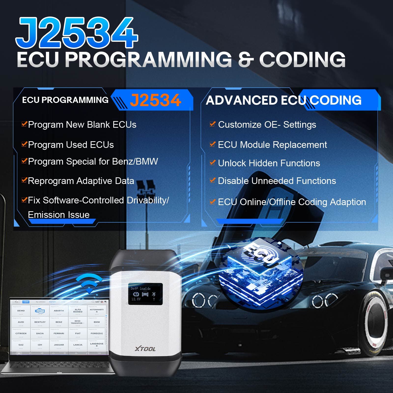 2025 XTOOL X100 MAX 2 Programmateur de clé automatique avec J2534 VCI et KC501 prend en charge 42 fonctions de service