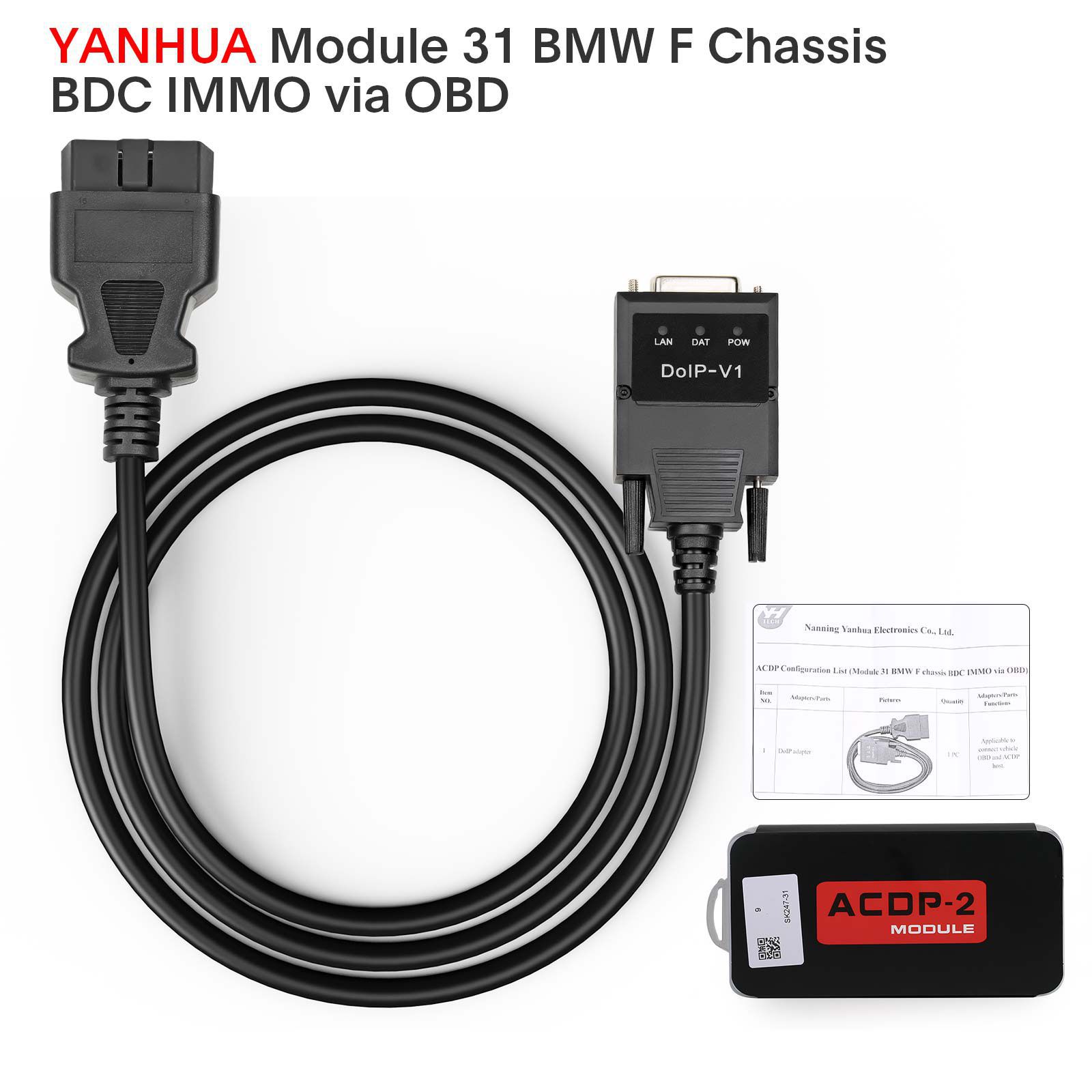 2023 Yanhua Mini ACDP ACDP-2 Module31 with License A501 for BMW F chasis BDC Key Programming and Mileage Reset Via OBD