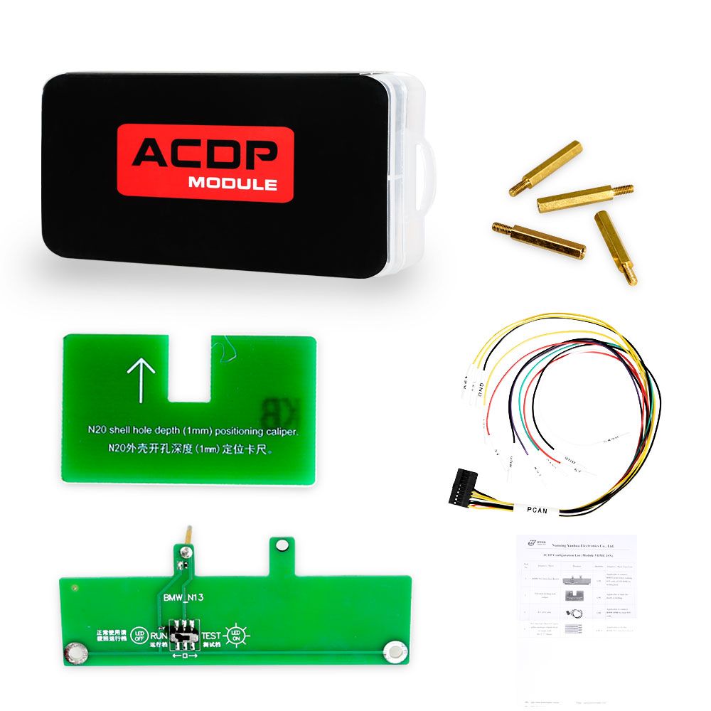 2025 Yanhua ACDP-2 BMW IMMO Package avec module 1/2/3/31/38 + licence + plateforme BDC2 + carte d'interface de banc B48/N20/N55/B38 + carte BCP BDC3