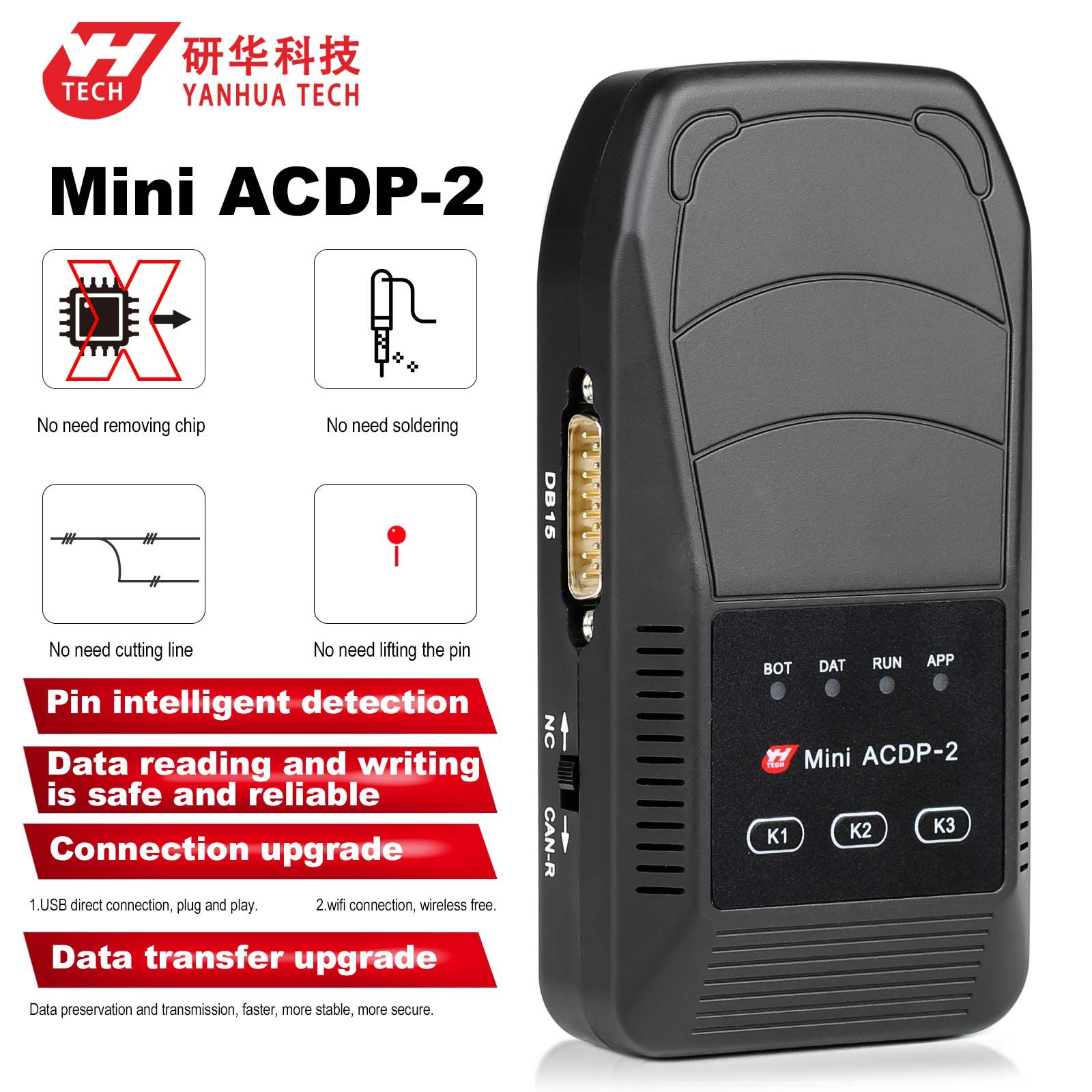 Yanhua Mini ACDP-2 pour VW/Audi TCU Package de kilométrage avec module 21/25/30 et licence pour la correction du kilométrage de la boîte de vitesses