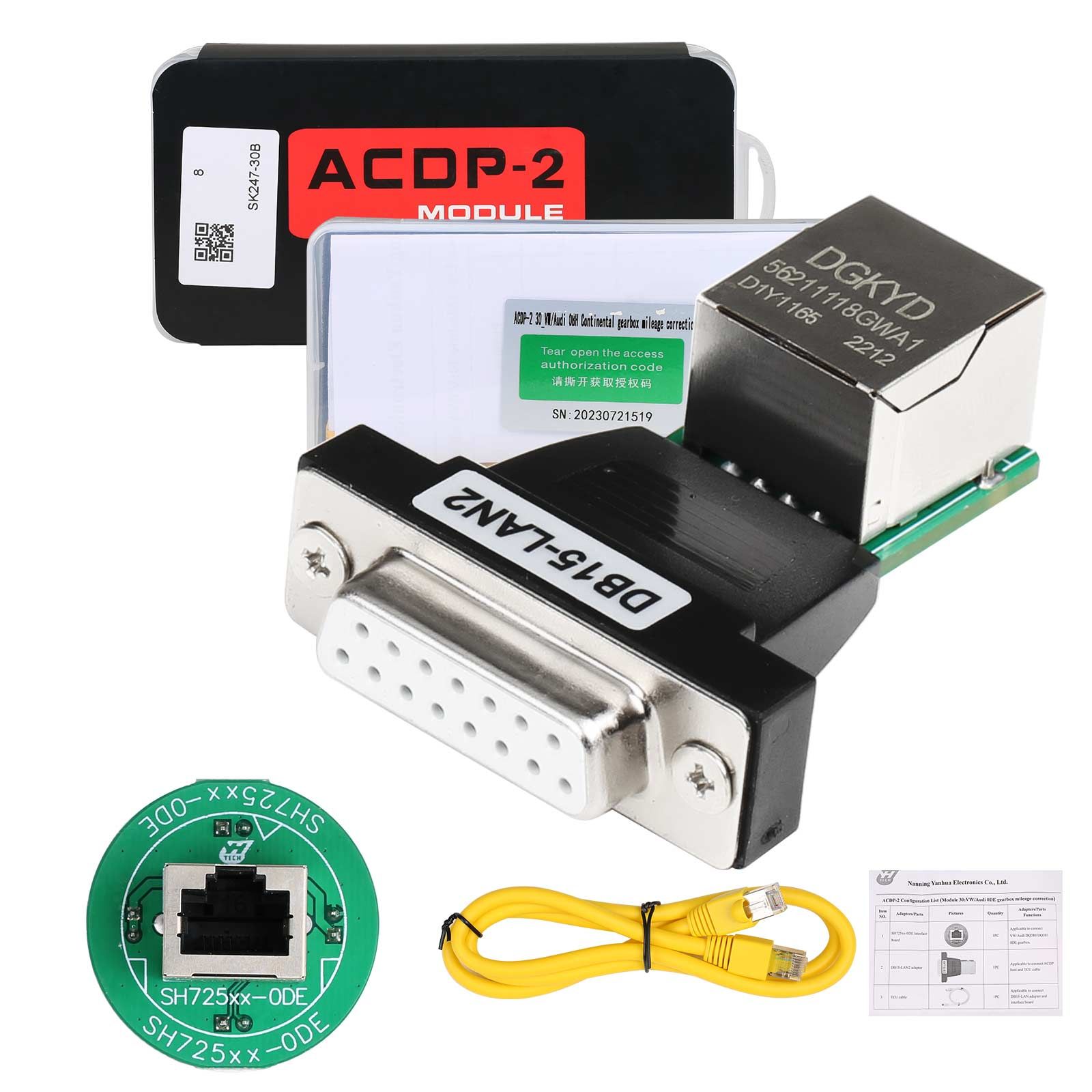 Yanhua ACDP-2 VW/Audi TCU/ODO Package Kilométrage avec Module 21/25/30/33/34 pour VW/Audi Transmission et Cluster Kilométrage