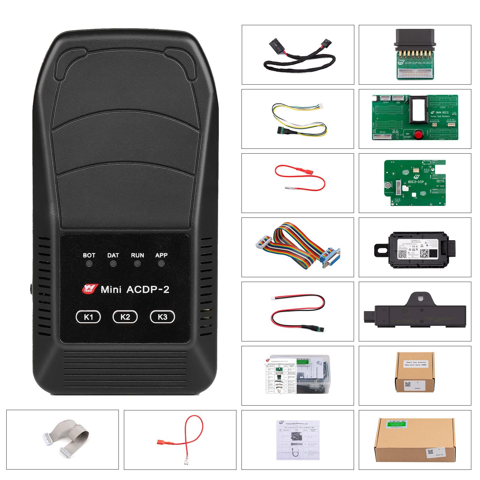 Pack Yanhua ACDP-2 pour BMW Série G – Matériel ACDP2, Module 38, Plateforme BDC2 pour perte de toutes les clés et Carte d’interface BDC3 BCP