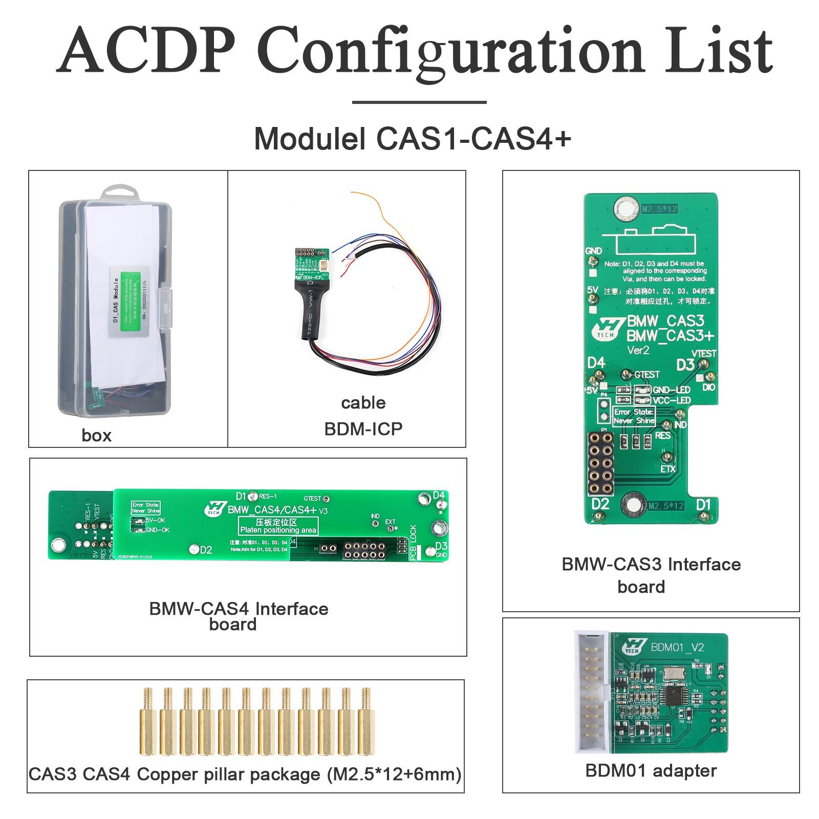 2025 Yanhua ACDP-2 paquet serrurier avec module 1/2/3/7/9/10/12/20/24/29/31/33/34 pour BMW Land Rover Porsche Volvo VW Audi Ajouter des clés et toutes les clés perdues