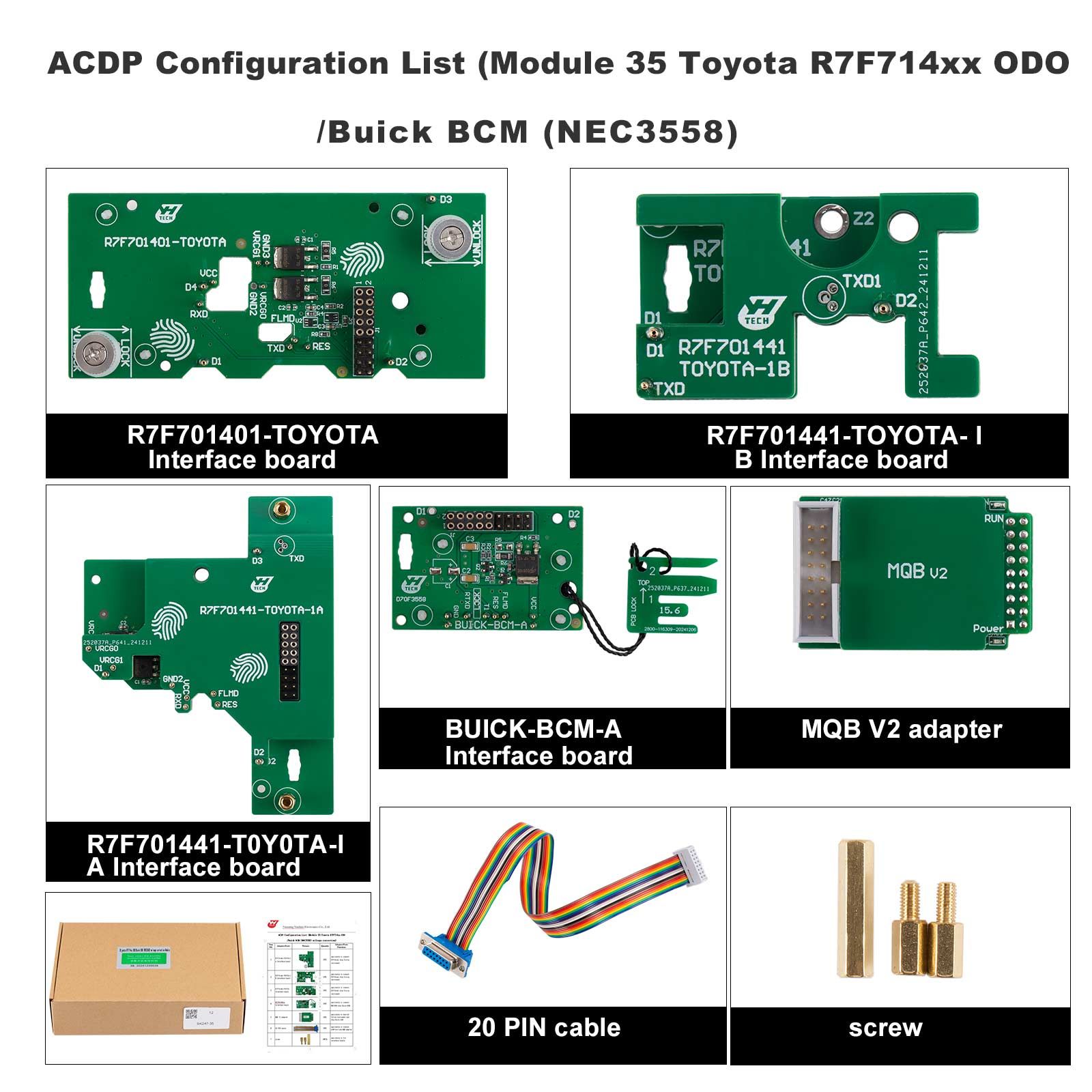 Yanhua Mini ACDP ACDP-2 Module 35 avec licence A002 pour Toyota R7F714xx ODO/Buick BCM (NEC3558)