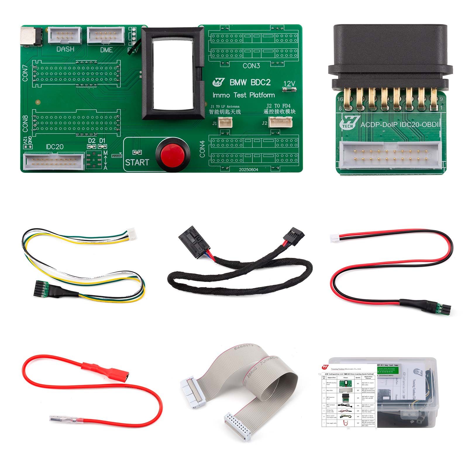 Yanhua ACDP2 BMW BDC2 AKL Package ACDP-2 Matériel + Module 3 + Module 38 + Plateforme de banc d'apprentissage de clés BDC2 + Carte d'interface B48/B58