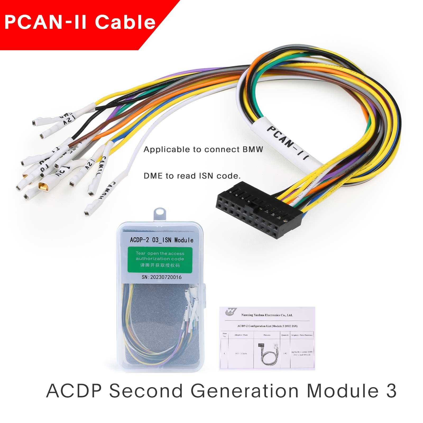 Yanhua ACDP2 BMW BDC2 AKL Package ACDP-2 Matériel + Module 3 + Module 38 + Plateforme de banc d'apprentissage de clés BDC2 + Carte d'interface B48/B58