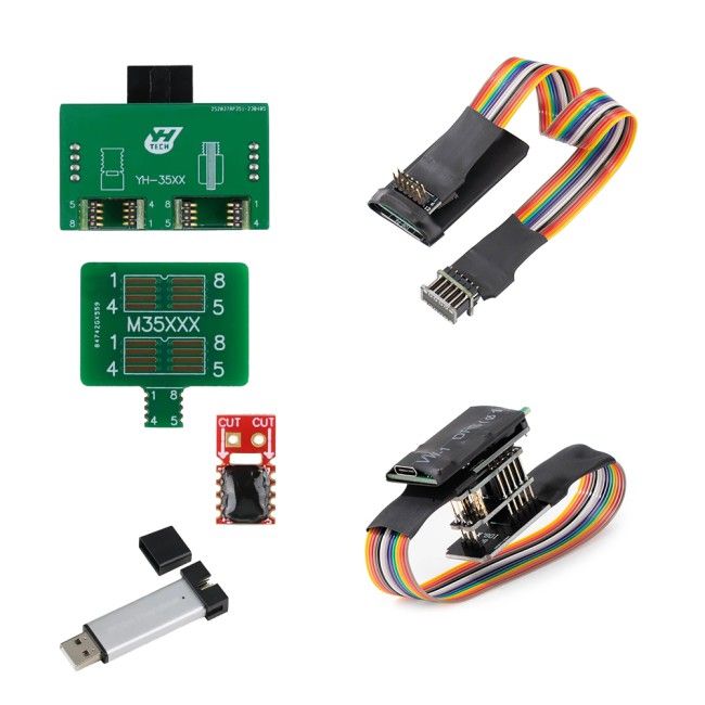 Kit d'outils de correction du kilométrage de la série G / F de Yanhua BMW Programmateur YH35XX + Émulateur 35128WT + Filtre ID7 + Filtre ID8