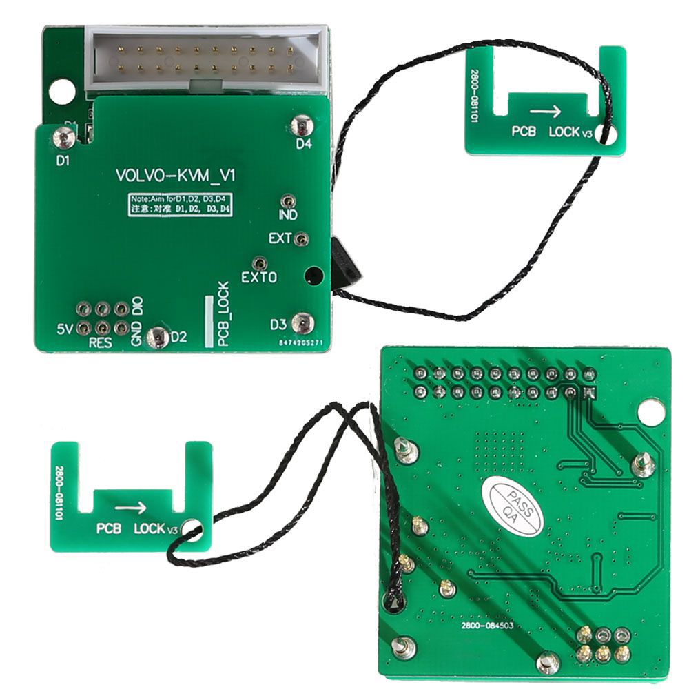 Yanhua Mini ACDP module 12 Volvo additional Components including cem2 V1 and Volvo KVM V1 Interface Board / Dual can adaptator and Volvo COPPER COLUMN Assembly