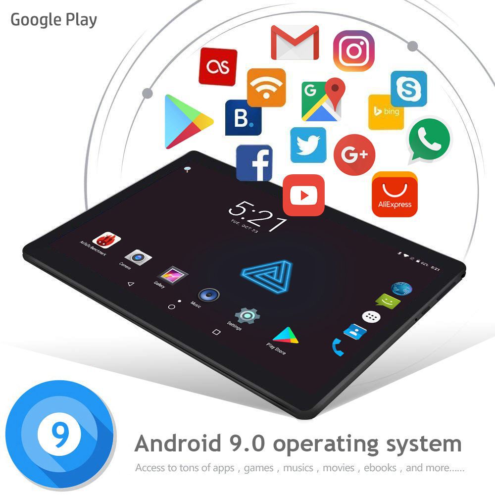 Téléphone mobile 4G de 10,1 pouces sur tablette Android