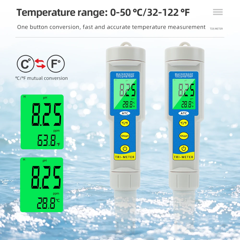 3 in 1 PH TDS Temperature Meter