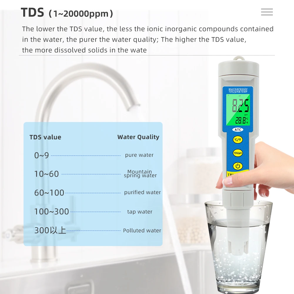 3 in 1 PH TDS Temperature Meter