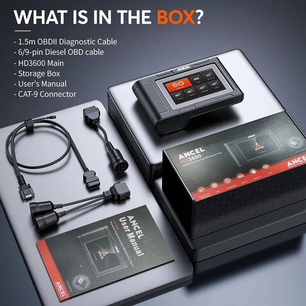 ANCEL HD3600 – Outil de diagnostic pour engins de chanti