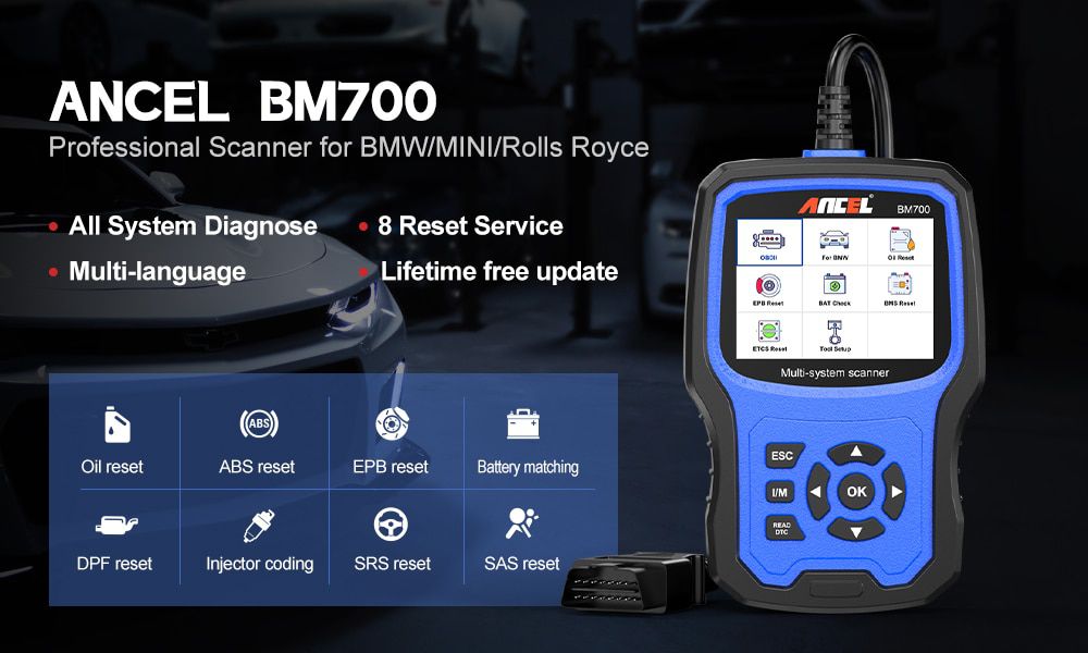 Ancel bm700 outil de diagnostic complet OBD2 scanner