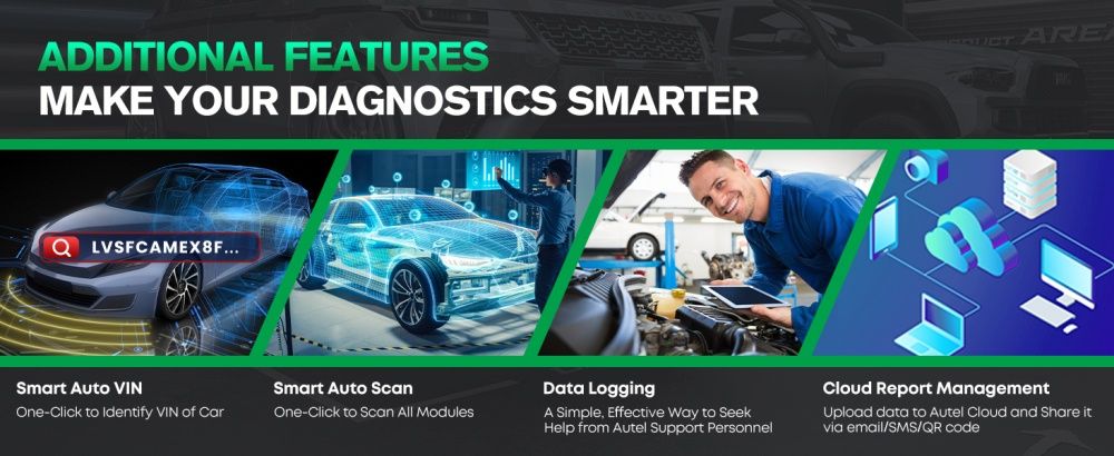 Autel MaxiCOM MK808BT PRO Outil de diagnostic de voiture, Tests actifs et scanner de contr&ocirc;le bidirectionnel, 28+ services, FCA AutoAuth, Diagnostique sans fil