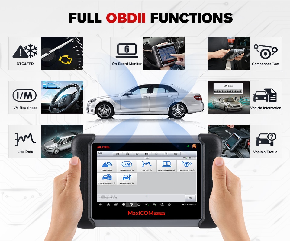 Autel MaxiCOM MK808TS Outil de réapprentissage automatique TPMS