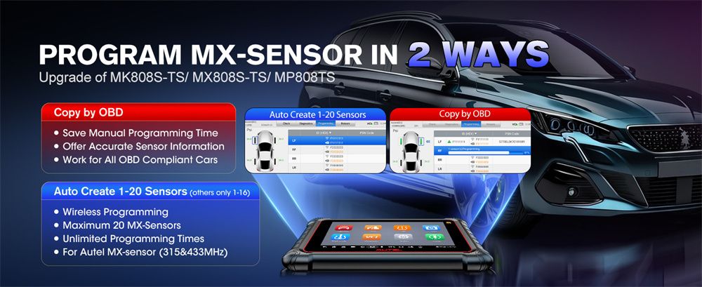 Autel MaxiCOM MK900TS MK900-TS TPMS sans fil diagnostic 