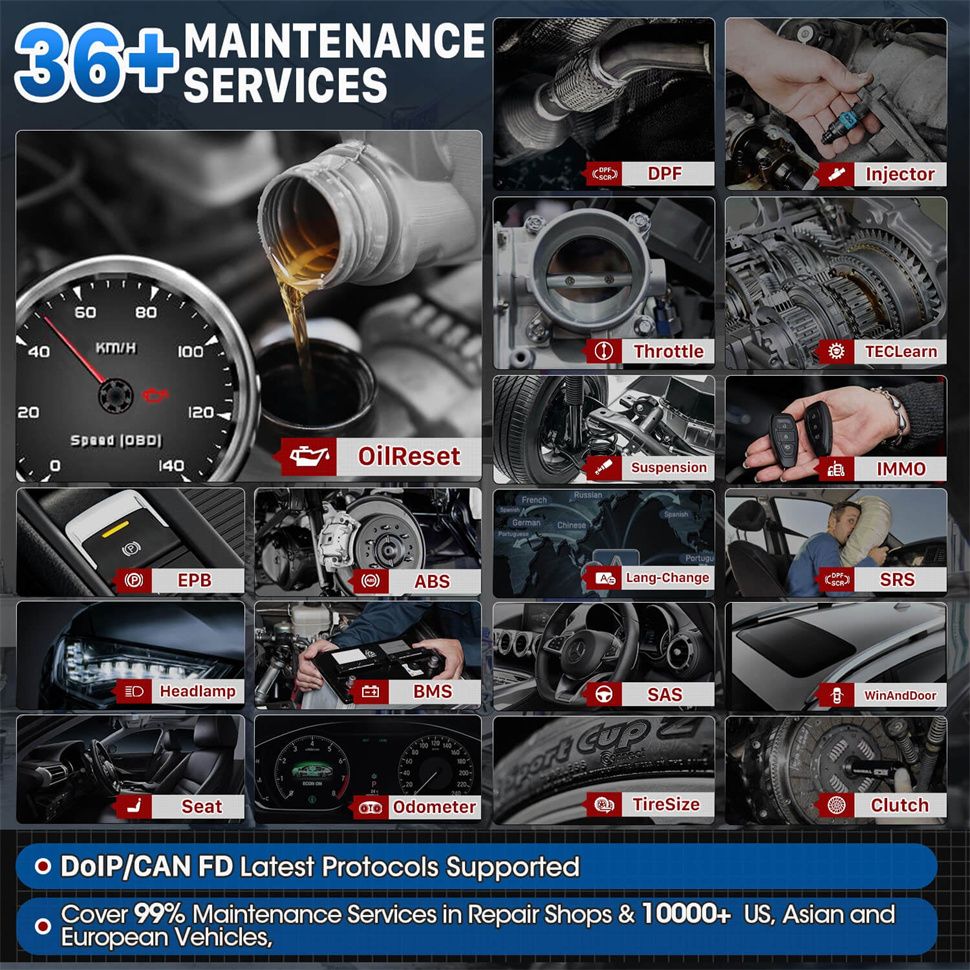 Outil de diagnostic de scanner Autel MaxiCOM MK906S PRO avec contr&ocirc;le bidirectionnel avanc&eacute; de codage de l'ECU 
