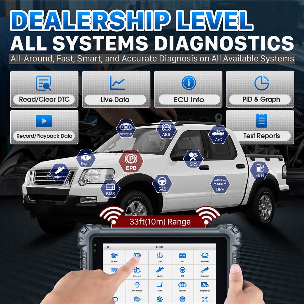 Outil de diagnostic de scanner Autel MaxiCOM MK906S PRO avec contr&ocirc;le bidirectionnel avanc&eacute; de codage de l'ECU 