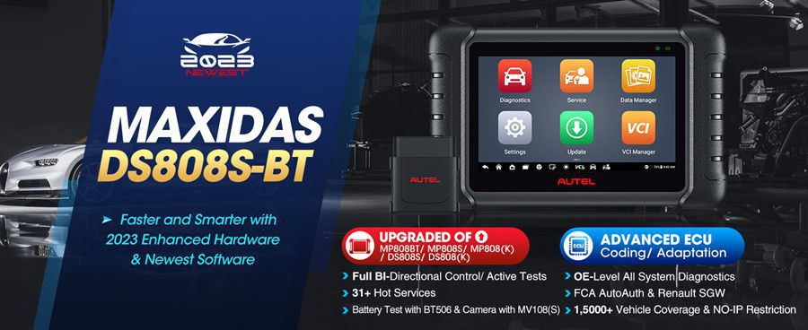 AUTEL MaxiDAS DS808S-BT Auto Diagnostic Tool