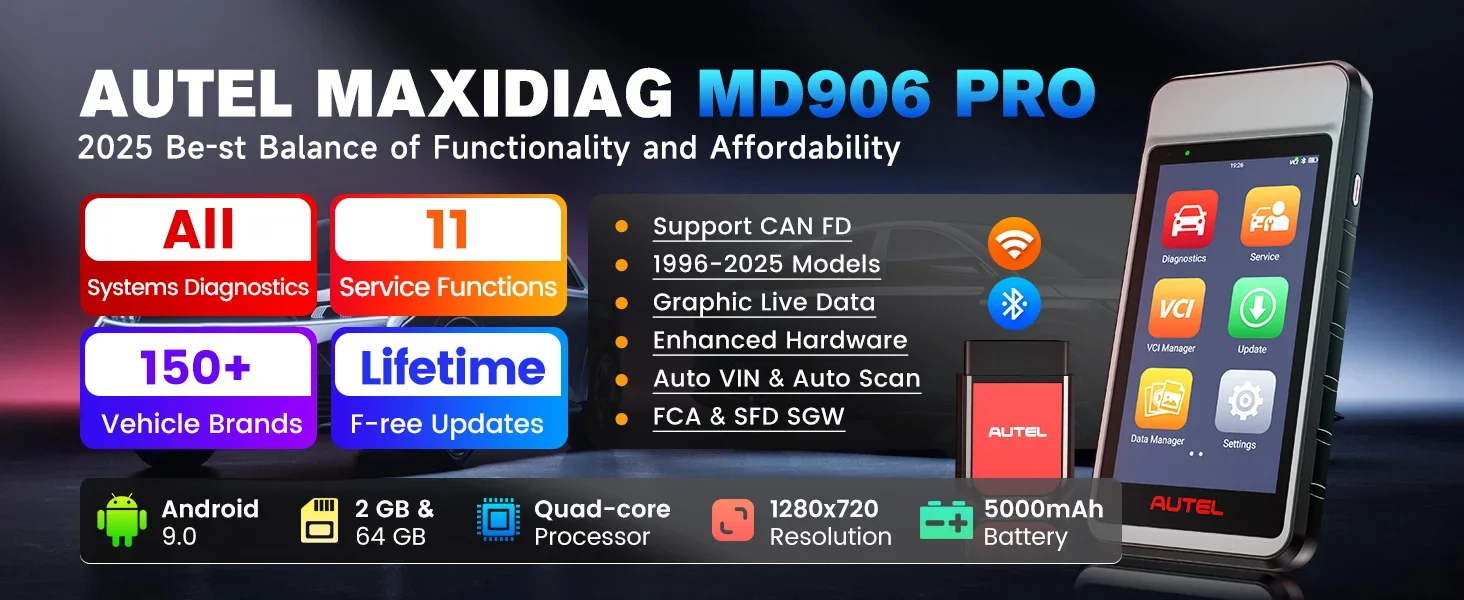 Outil de num&eacute;risation professionnel Autel MaxiDiag MD906 Pro
