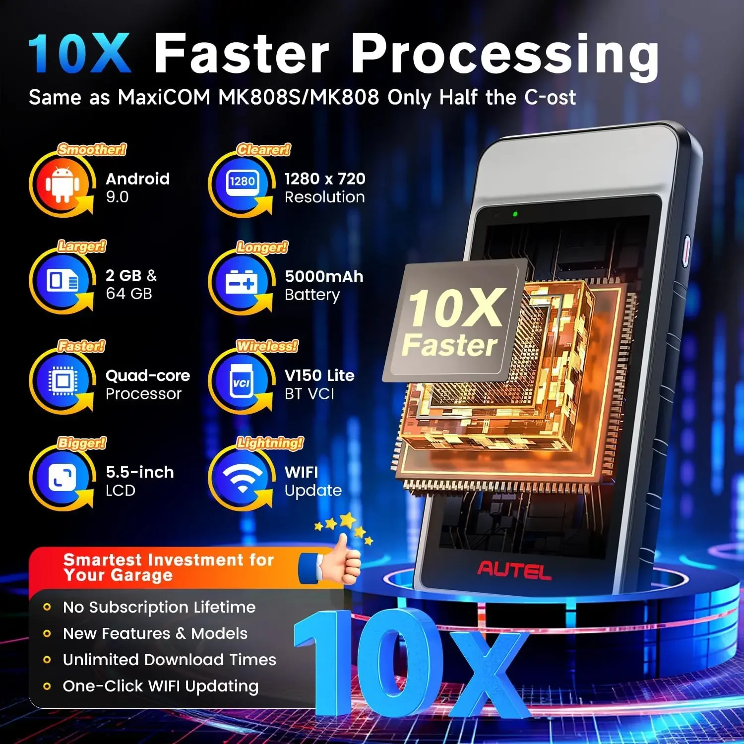 Outil de num&eacute;risation professionnel Autel MaxiDiag MD906 Pro