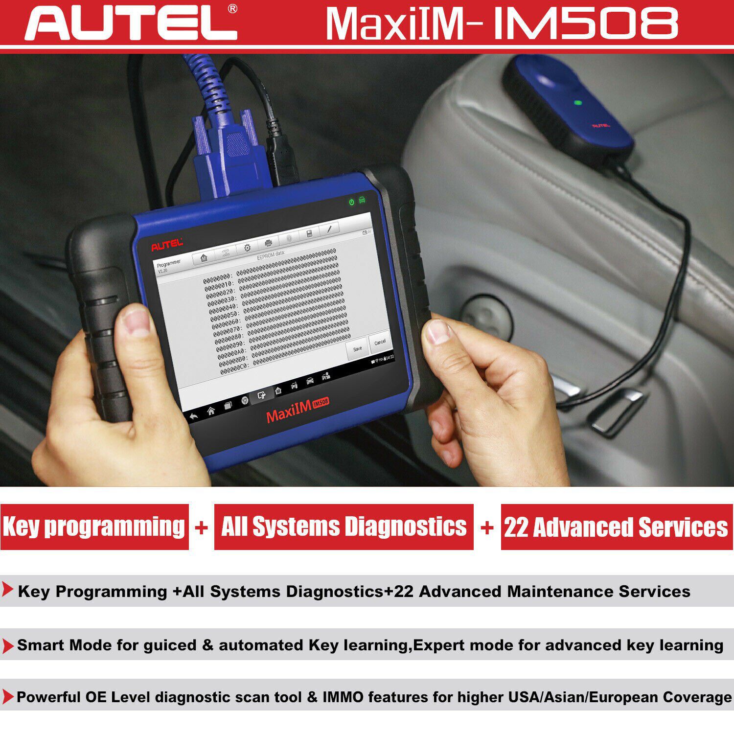 Original Autel MaxiIM IM508 IMMO avancé & Programme clé