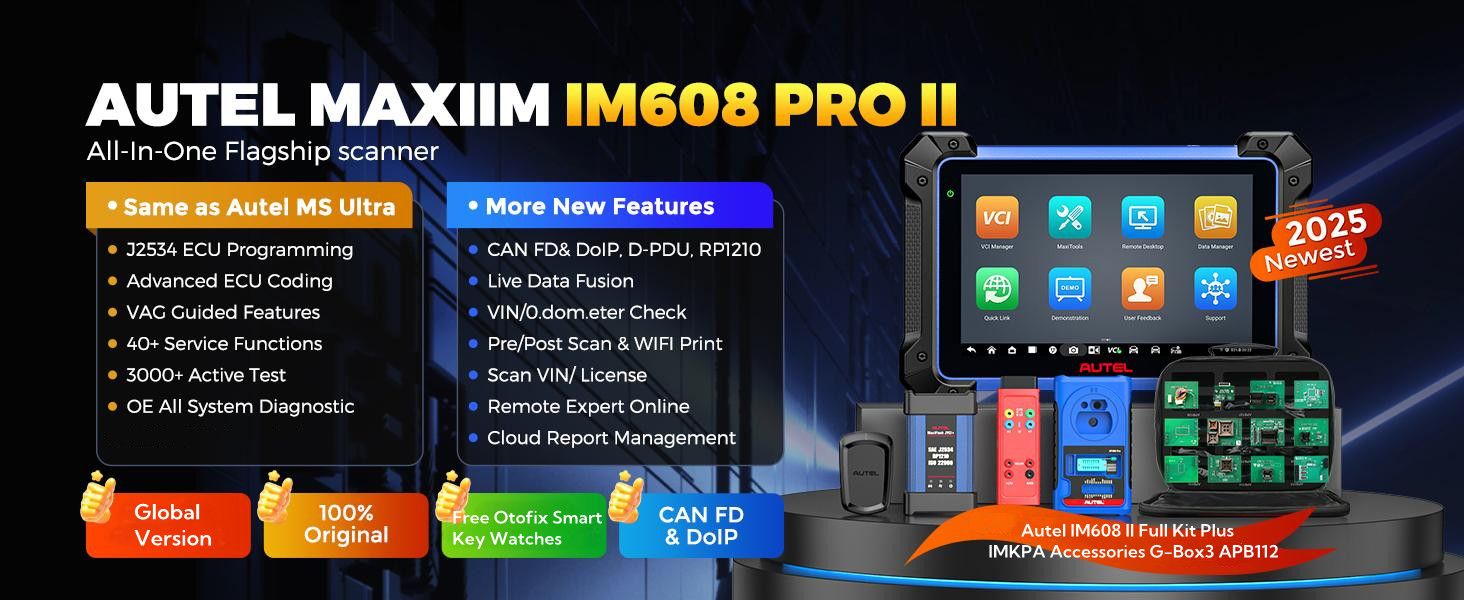 Autel MaxiIM IM608 PRO II Plus Accessoires IMKPA avec G-Box3 et APB112 gratuits