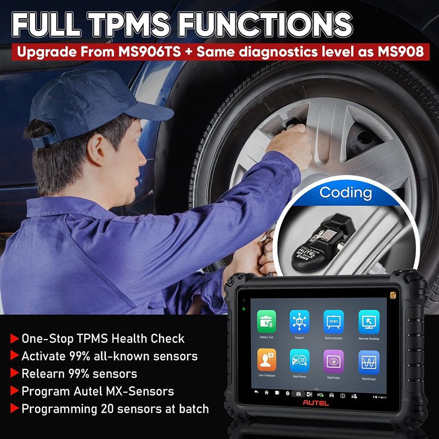 Autel ms906 pro - ts TPMS caractéristiques