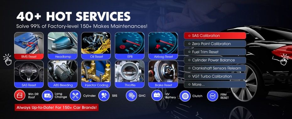 Autel maxisys ultra ev 40+ Fonctions de service