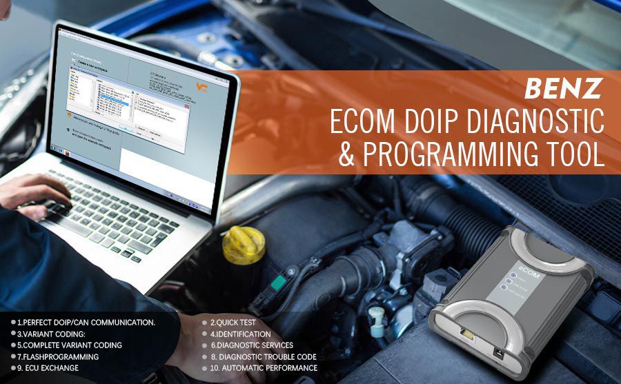 Mercedes ECOM DIP sans logiciel de diagnostic et de programmation