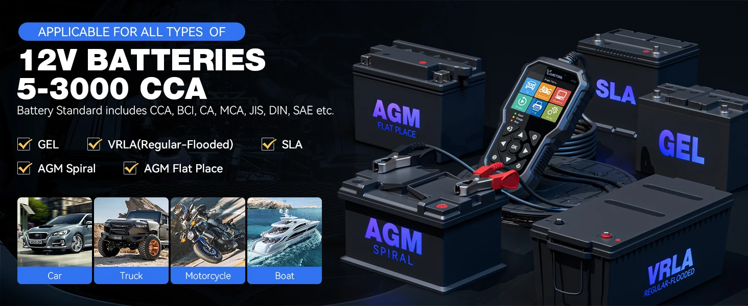 Testeur de batterie de voiture BT300