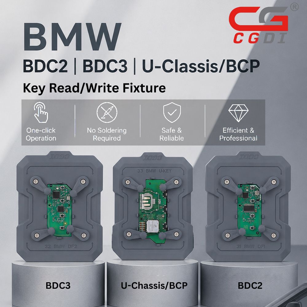 CGDI BMW BDC2 BDC3 U-Classis/BCP cl&eacute; lecture/&eacute;criture appareil de travail avec K2 A2 3pcs/set 