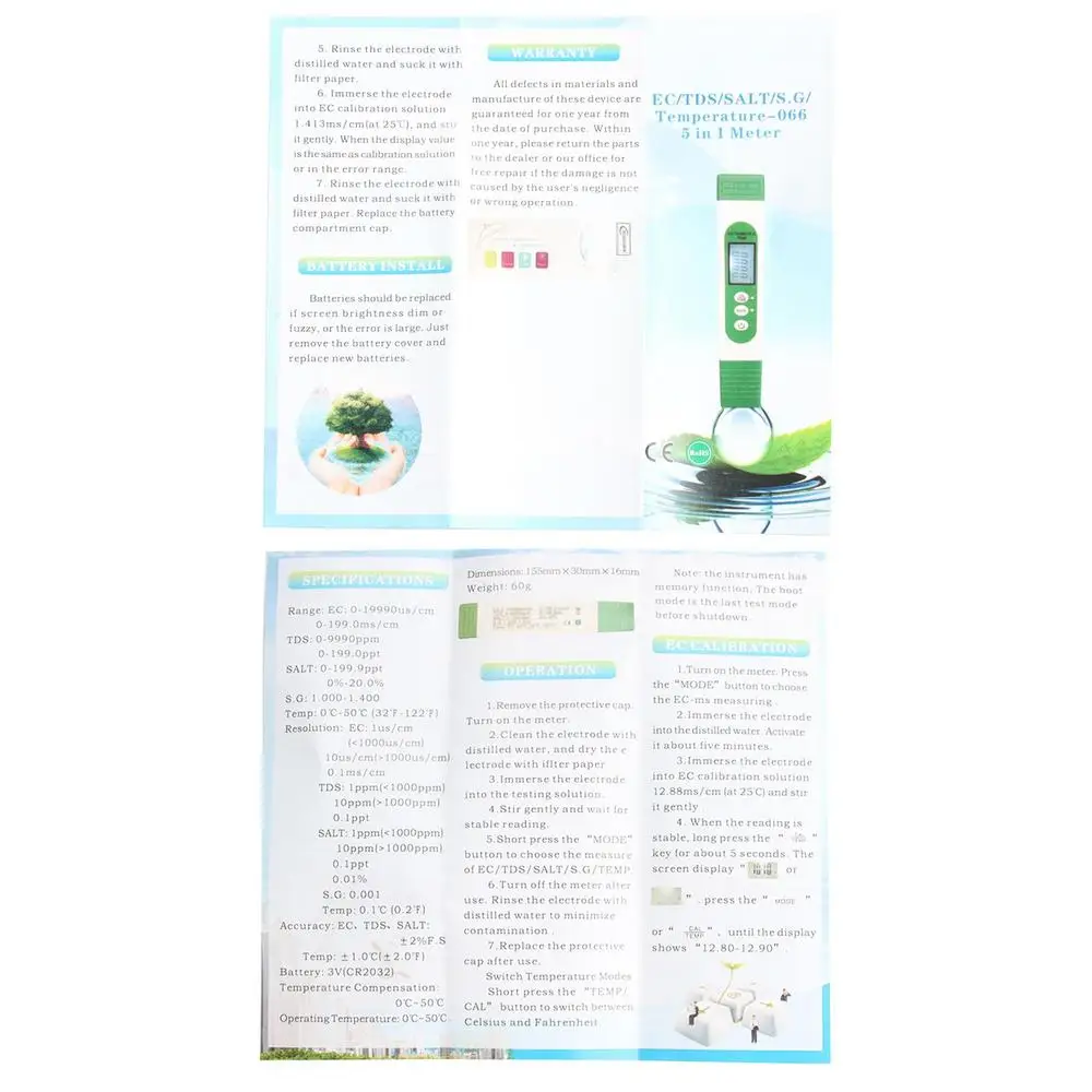 Digital Water Tester EC TDS Temp Meter