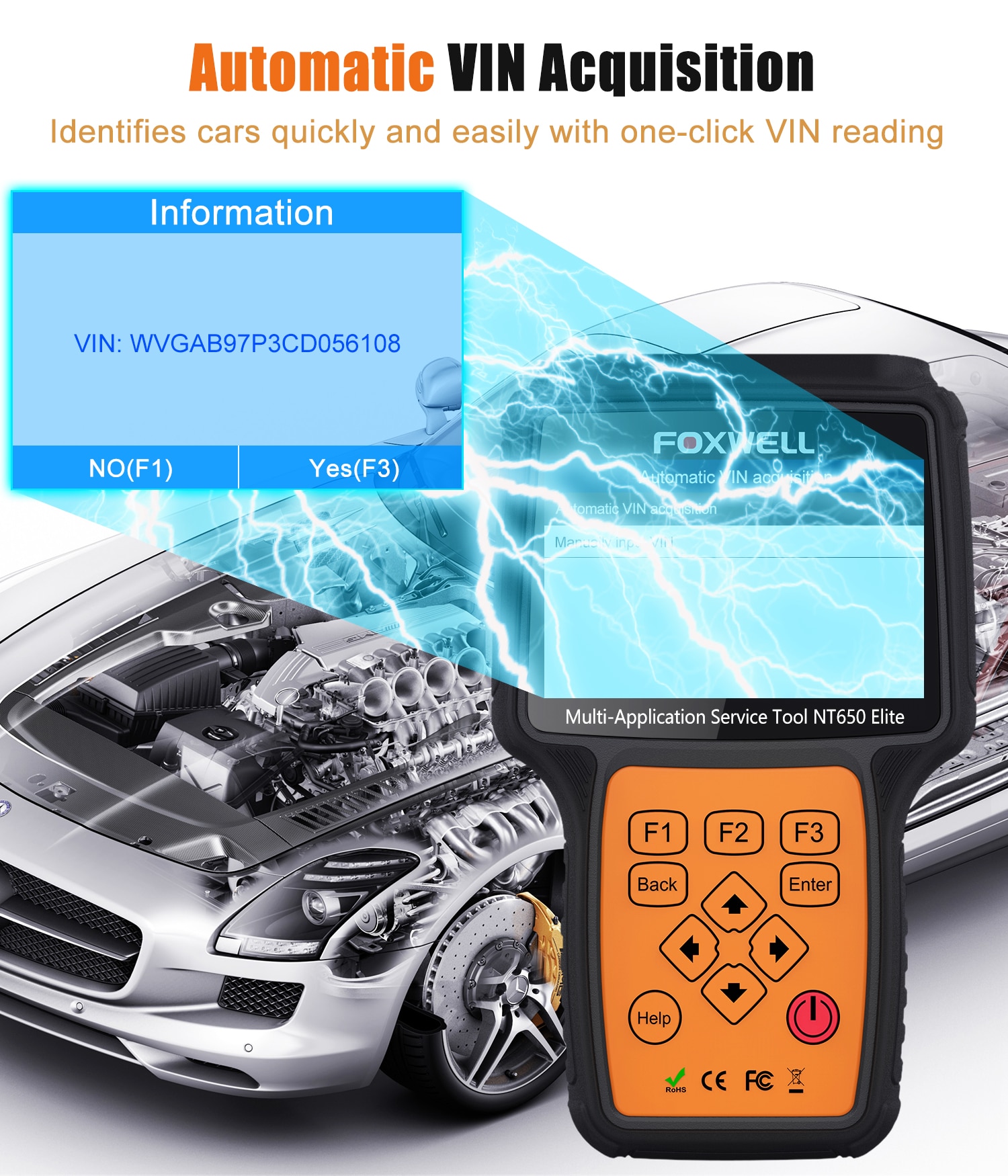 FOXWELL NT650 Elite OBD2 EOBD Outil de diagnostic