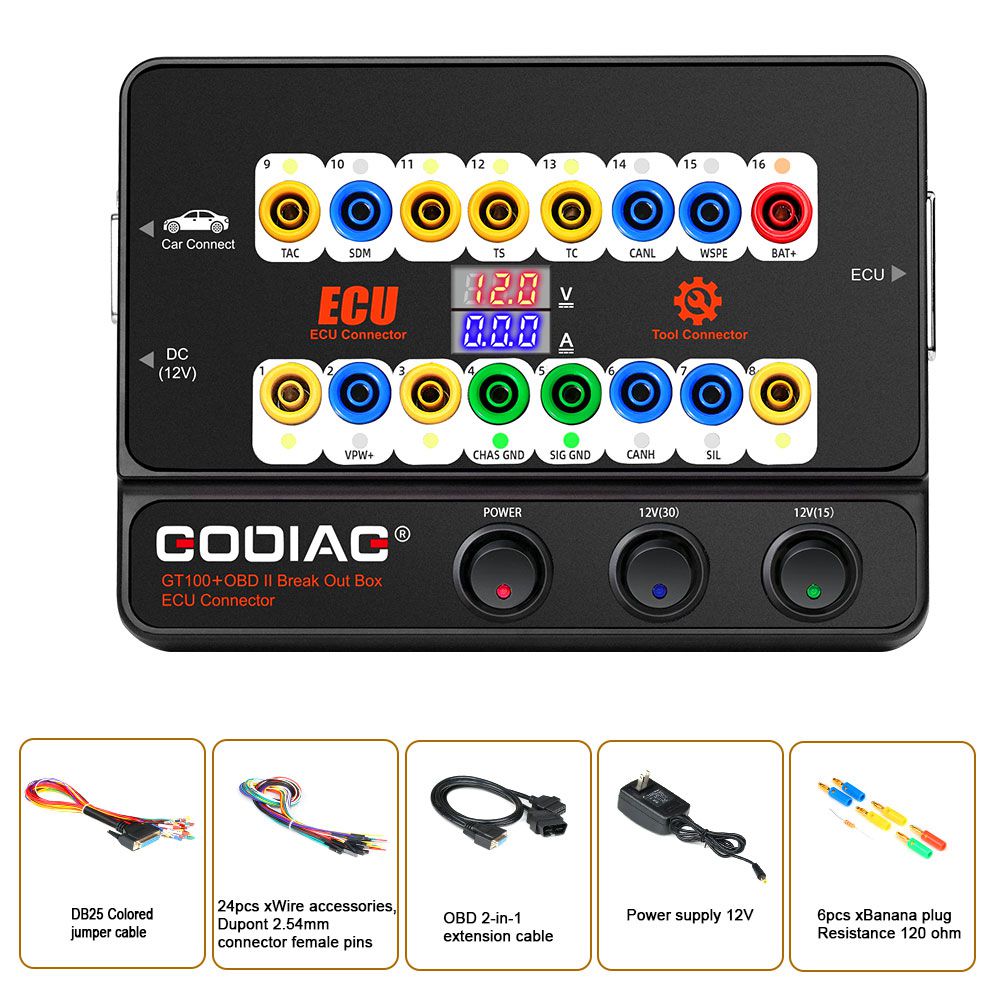 Goodiag gt100 + gt100 Pro with Electronic Current Display Component List