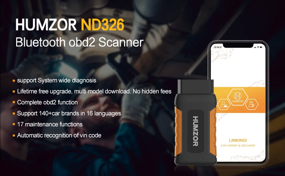Outil de diagnostic de voiture HUMZOR NexzDAS ND326
