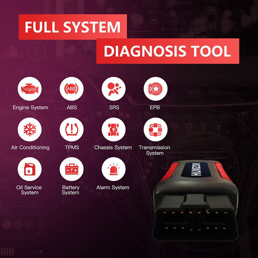 Hozzor nxzdas - nd606lite auto diagnostics Tool OBD2 scanner pour les voitures et les camions lourds 