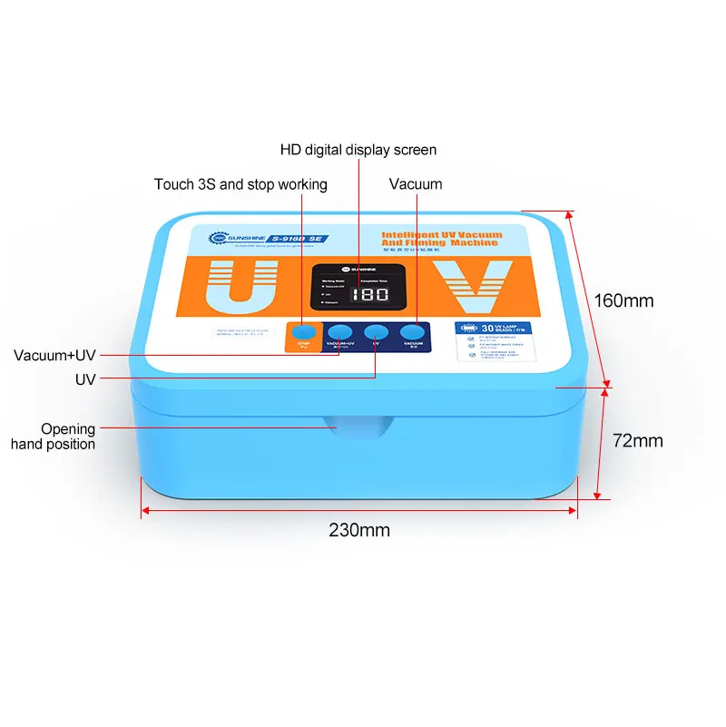 SUNSHINE S-918B SE Machine de filmage UV sous vide intelligente