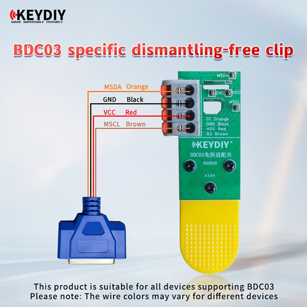 KEYDIY BDC03 Travail sp&eacute;cifique sans d&eacute;montage avec KD-X4
