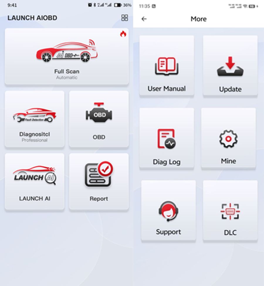 LAUNCH AIOBD Terminal de diagnostic automobile